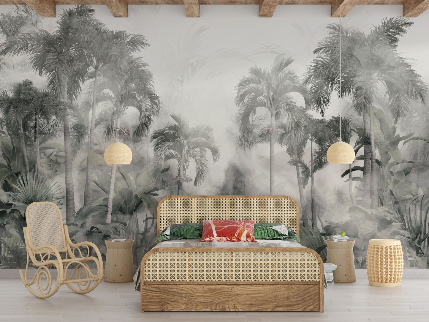 Europrint Palm Trees in Foggy Mood