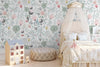 Kids Pastel Floral Mural Wallpaper