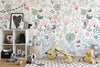 Kids Pastel Floral Mural Wallpaper