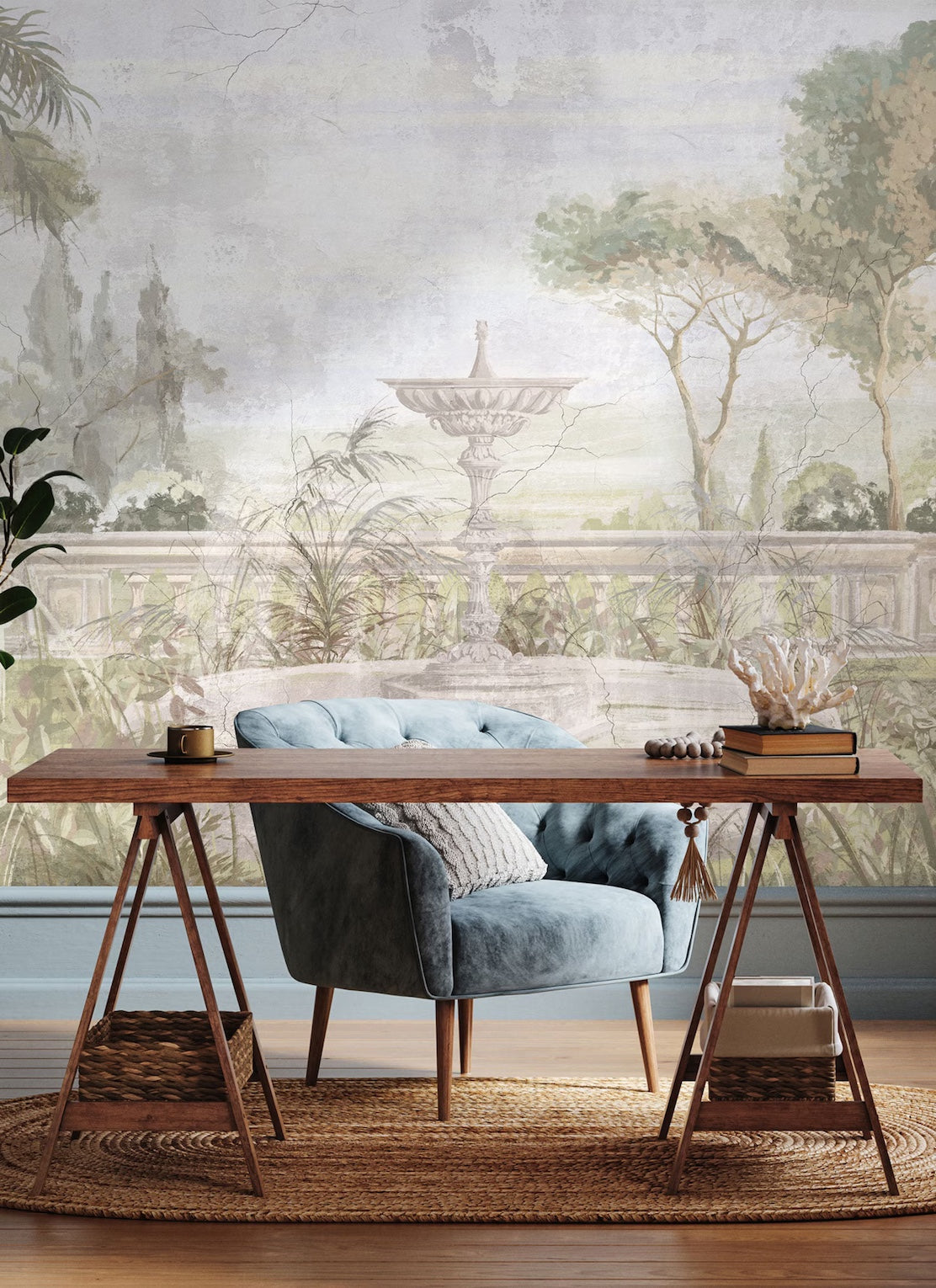 Italian Garden with Fountain