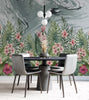 Europrint Green Marbled Floral Mural