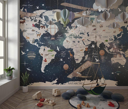 Mapa Mundi Galaxia Niños (En Inglés)