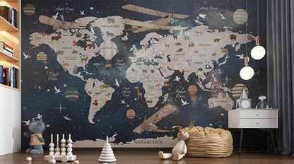 Mapa Mundi Galaxia Niños (En Inglés)