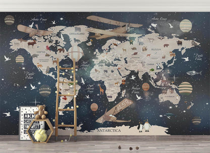 Mapa Mundi Galaxia Niños (En Inglés)