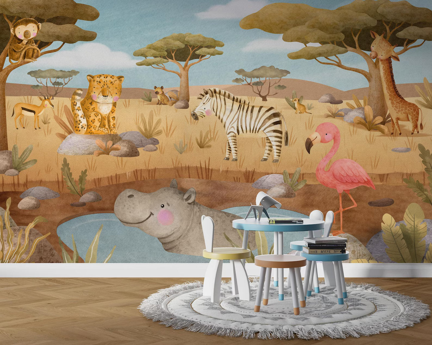 Safari, Cheetah, Hipo y Flamingo