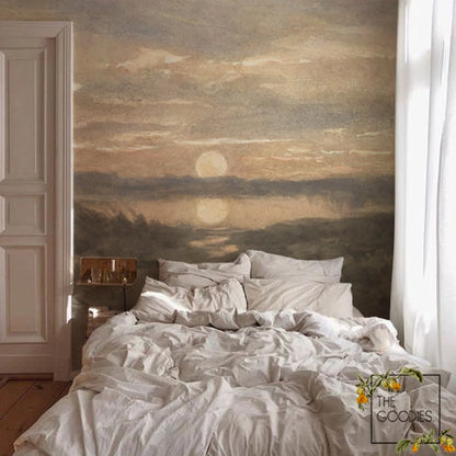 Watercolor Landscape Sunset