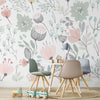 Kids Pastel Floral Mural Wallpaper