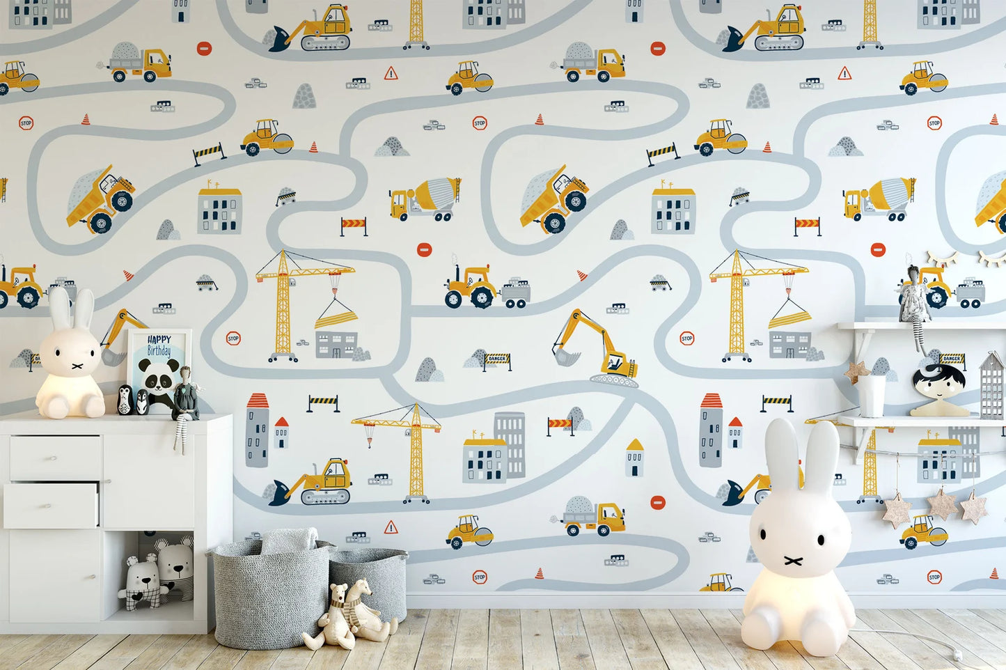 Construction Trucks and Roads