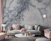 Pale Blue / White Marble