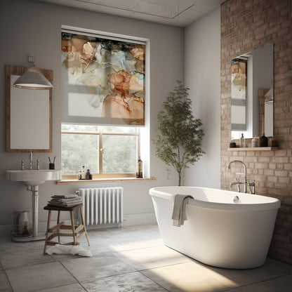 Persiana Enrollable Impresa Marmoleado Tonos Beige