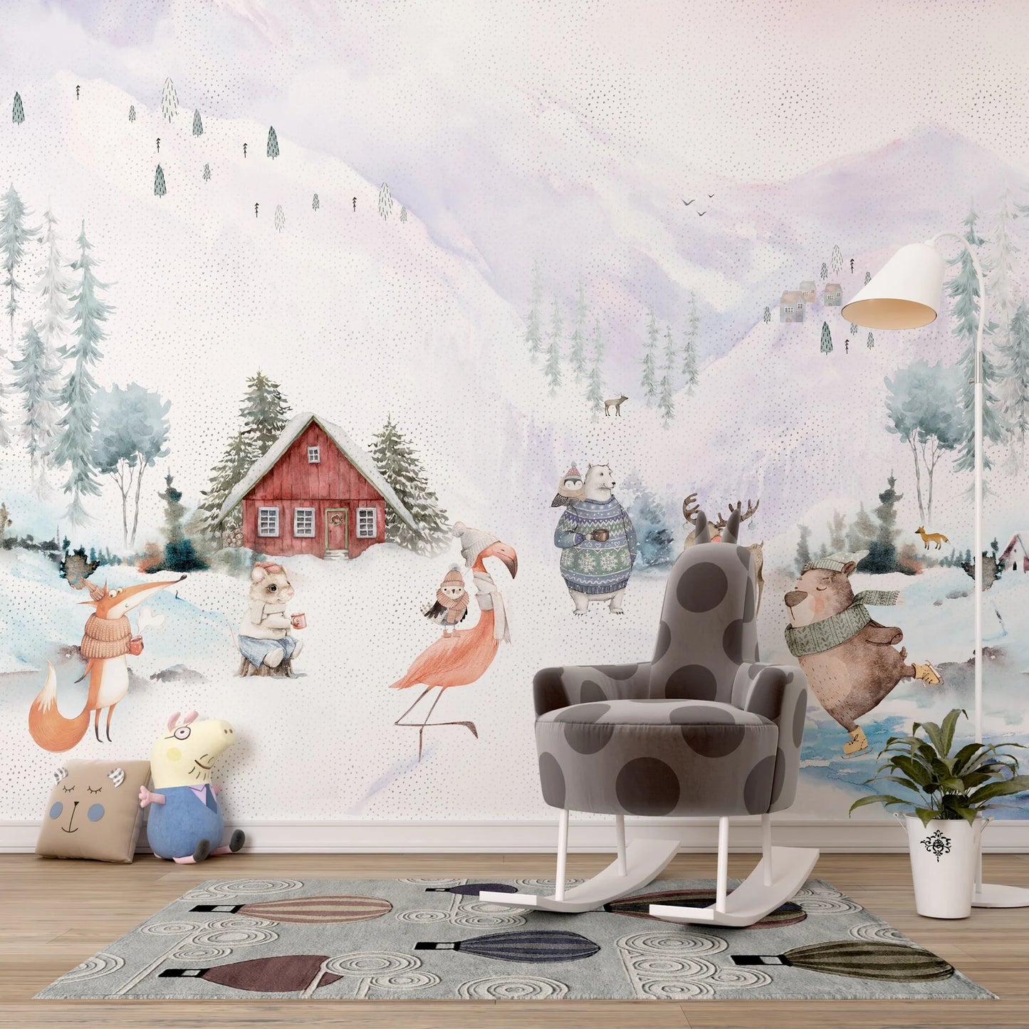 Europrint Simpáticos Animales y Paisaje Nevado