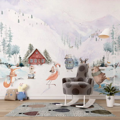 Europrint Simpáticos Animales y Paisaje Nevado