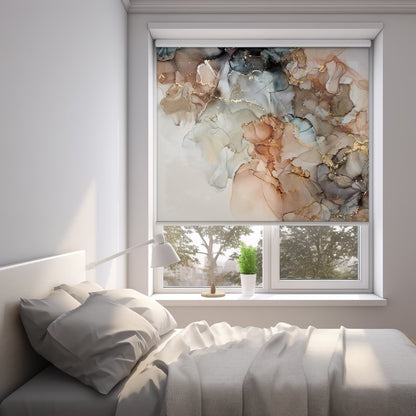 Persiana Enrollable Impresa Marmoleado Tonos Beige