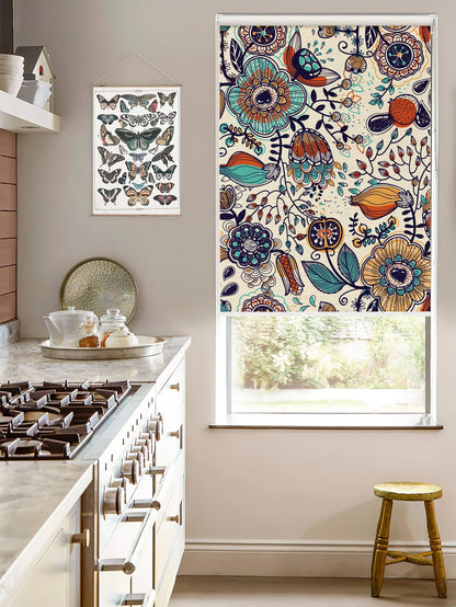 Persiana Enrollable Impresa Flores Bohemias