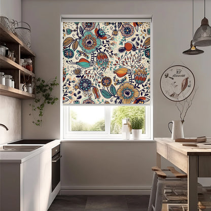 Persiana Enrollable Impresa Flores Bohemias