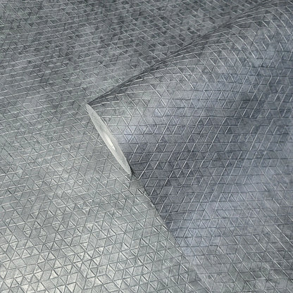 Tapiz Wallpaper Gunmetal Triangles
