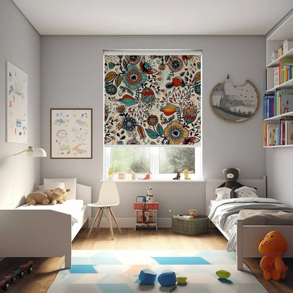 Persiana Enrollable Impresa Flores Bohemias
