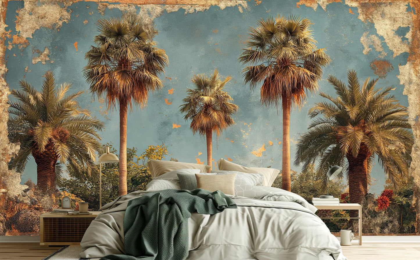 Paisaje Tropical Rústico Vintage