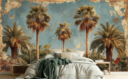 Paisaje Tropical Rústico Vintage