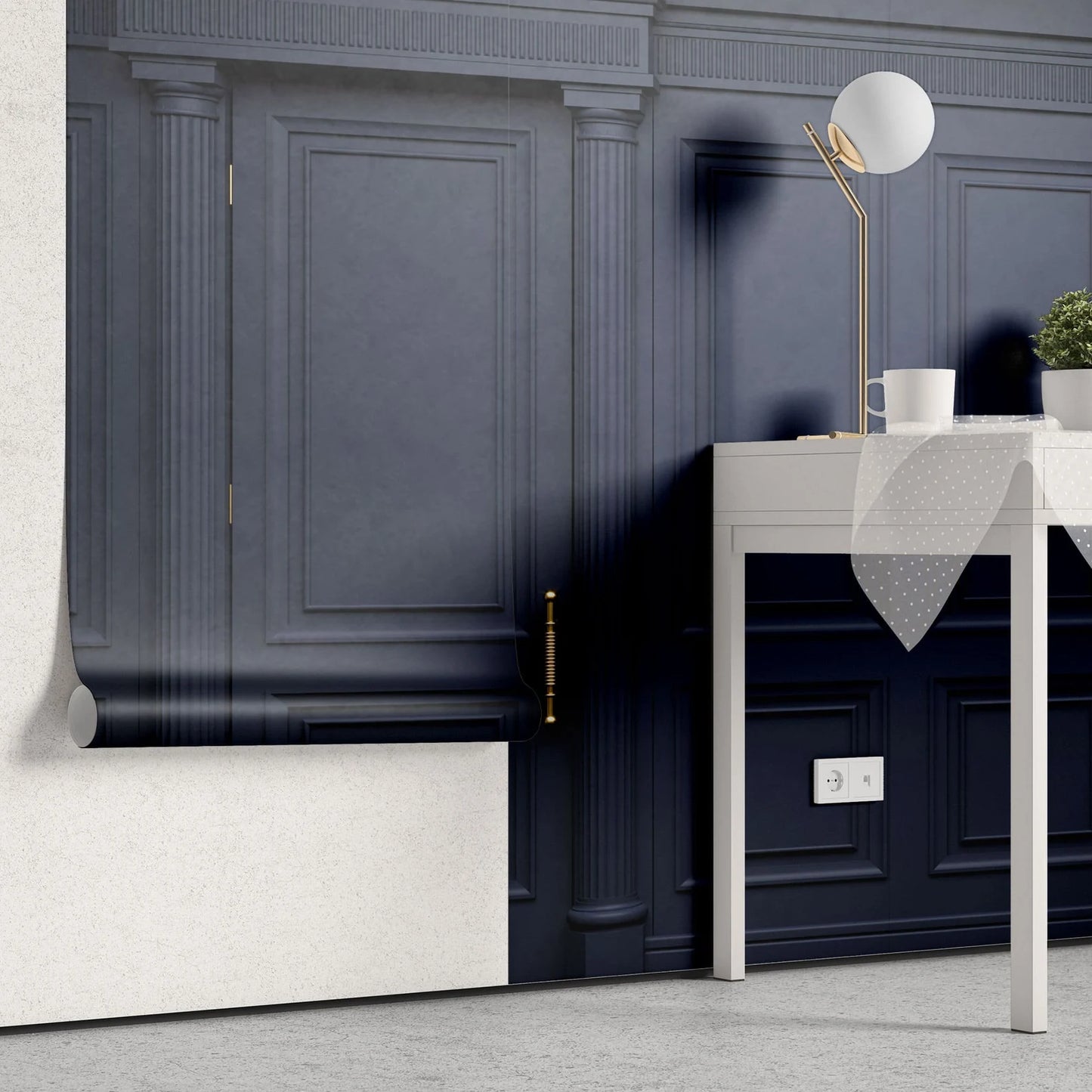 Dark Blue French Panels and Doors