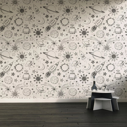 Rocketships and Planets Sketches