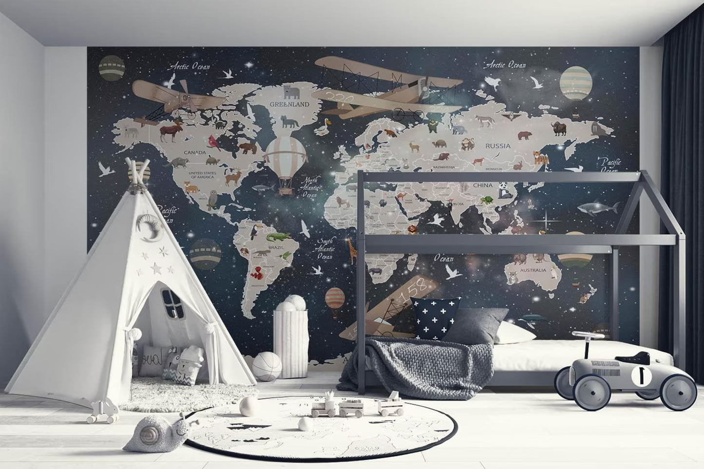 Mapa Mundi Galaxia Niños (En Inglés)