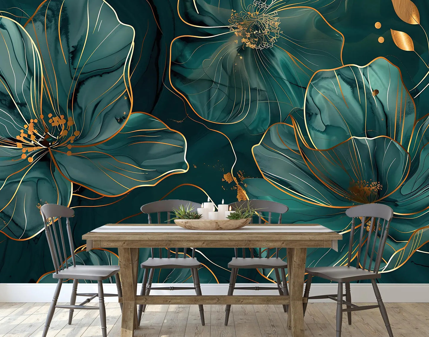 Dark Green Flowers
