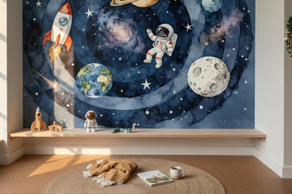 Astronauta y Paisaje Espacial
