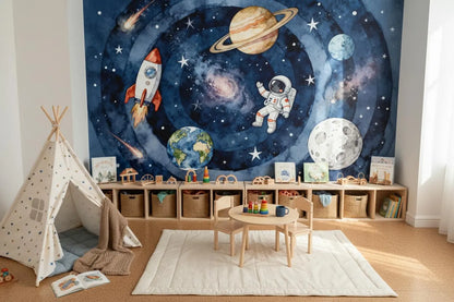 Astronauta y Paisaje Espacial