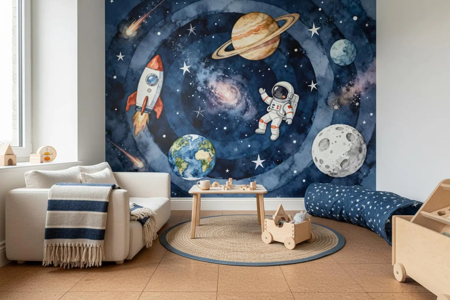Astronauta y Paisaje Espacial