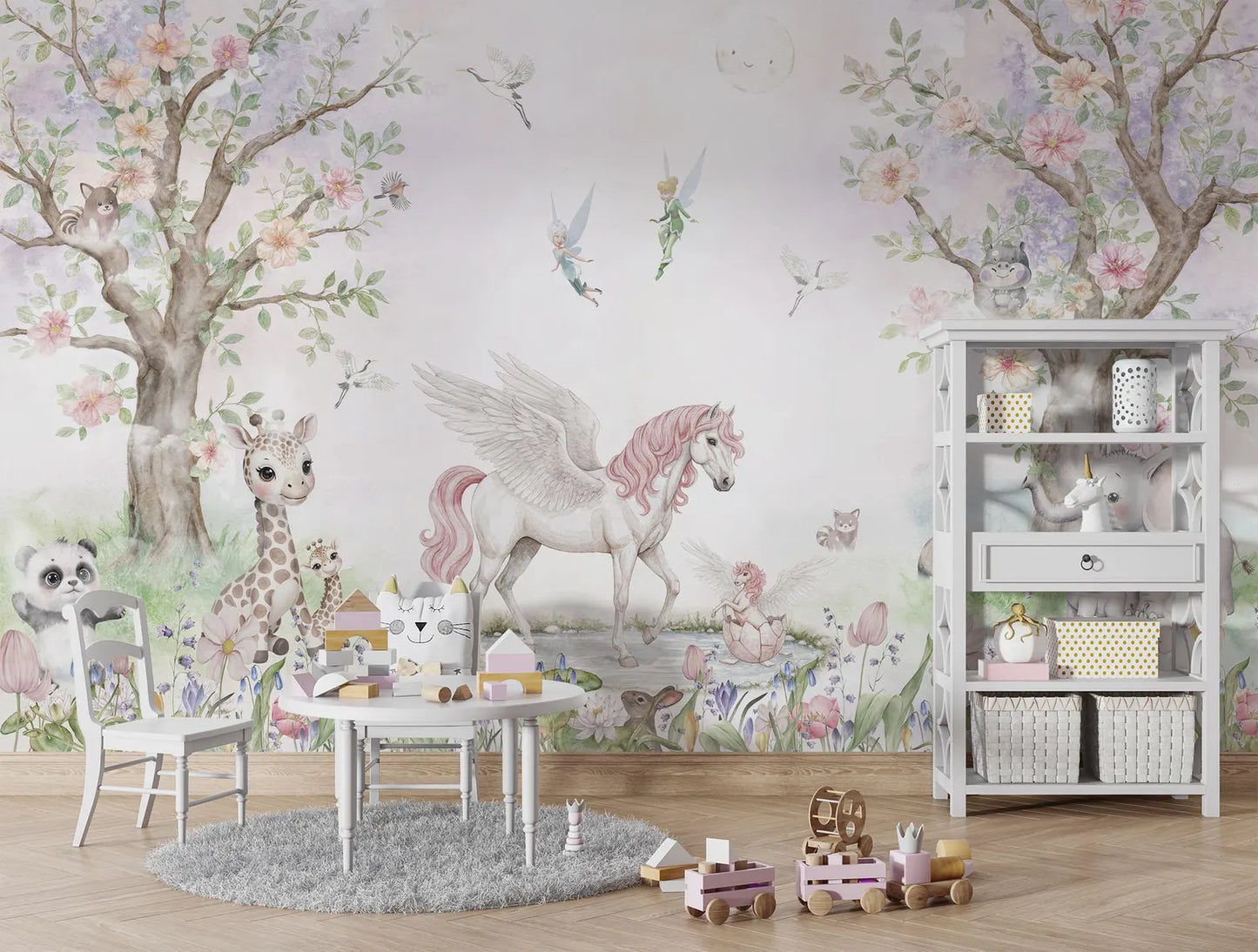 Hadas del Bosque y Unicornio