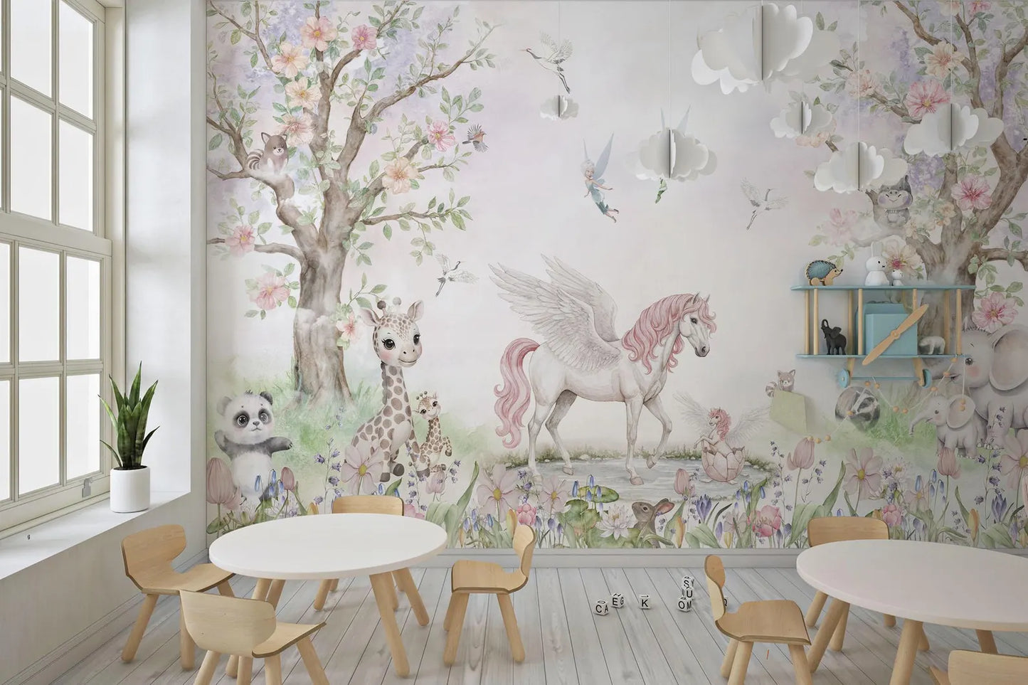 Hadas del Bosque y Unicornio