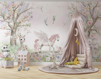 Hadas del Bosque y Unicornio