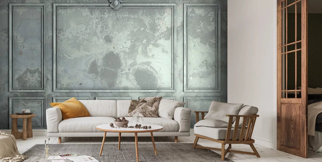 Grunge French Panel - Greenish Grey