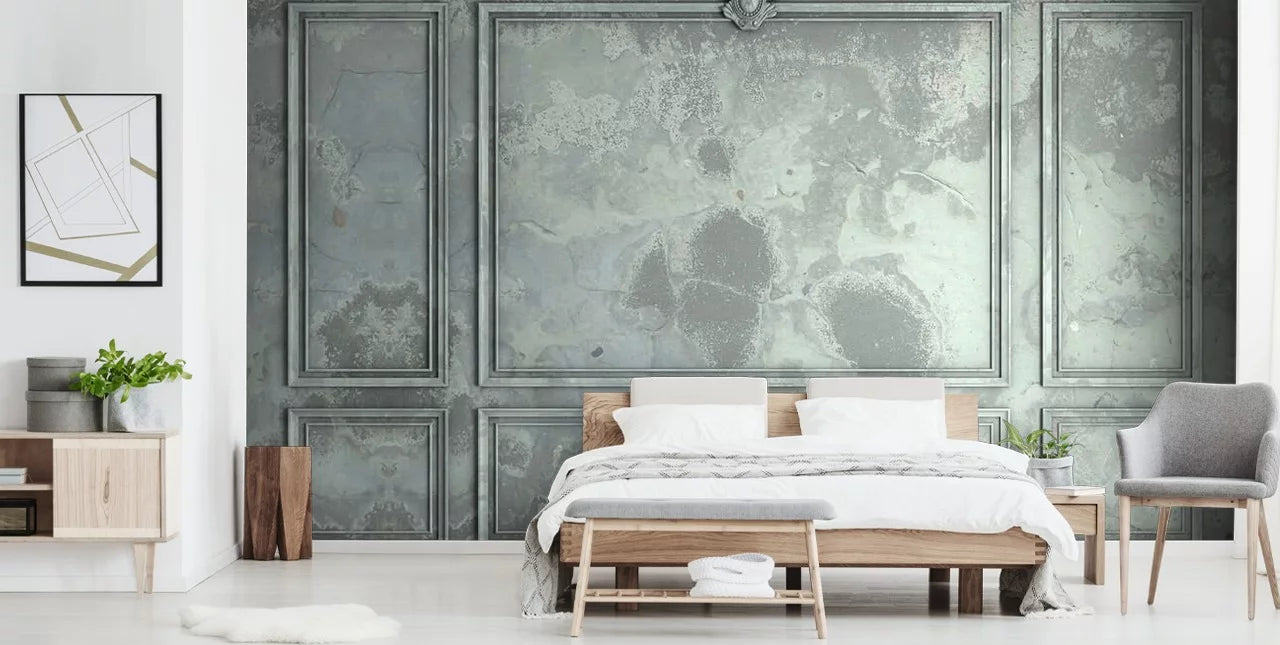 Grunge French Panel - Greenish Grey