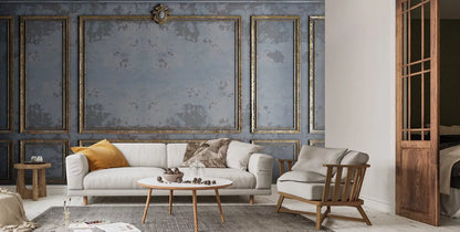Grunge French Panel - Grey Gold