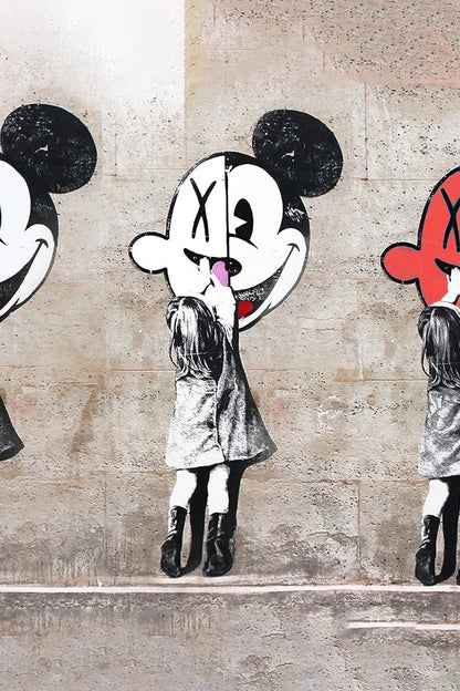 Canvas Bansky Mickey Mouse