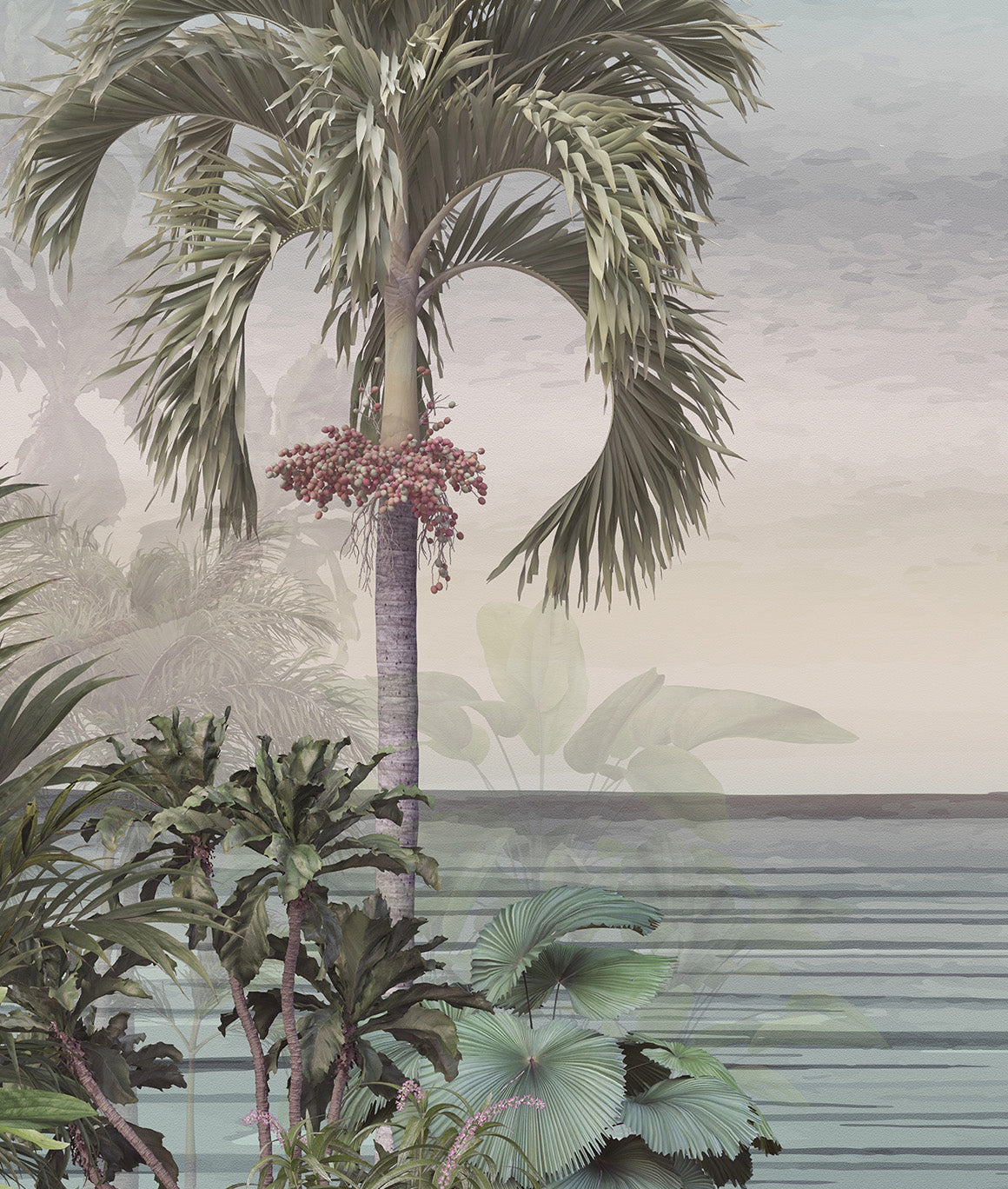 Palmeras y Vista al Mar