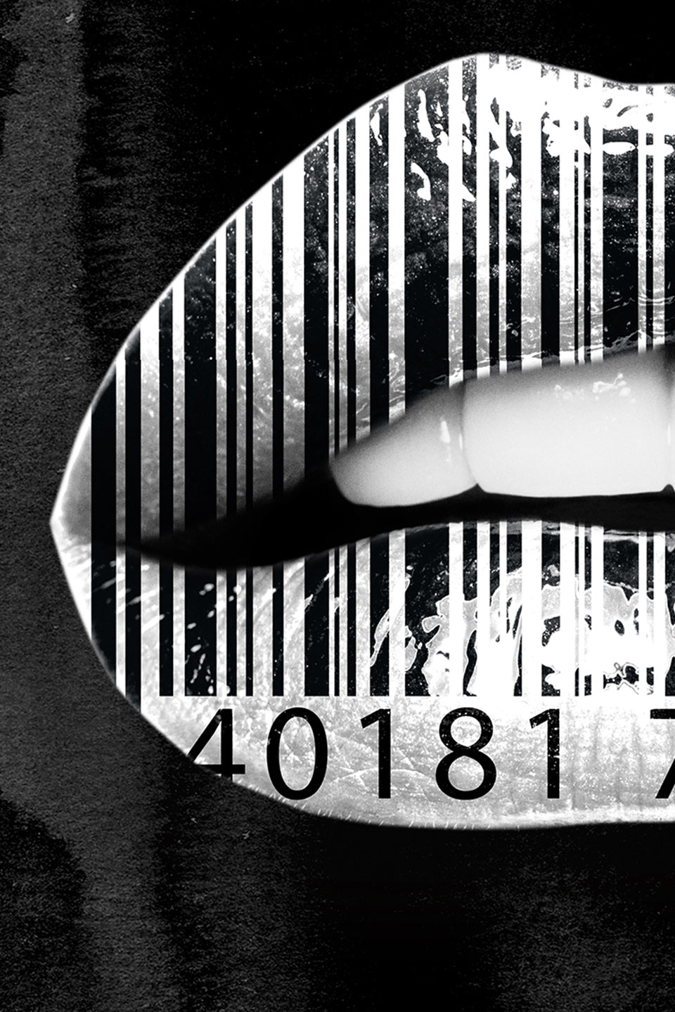 Canvas Decorativo Barcode Lips