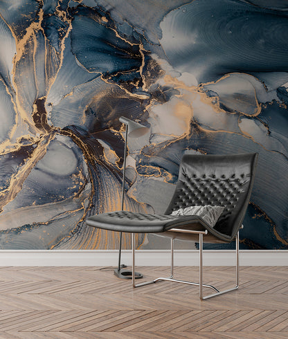 Marmoleado Azul Obscuro