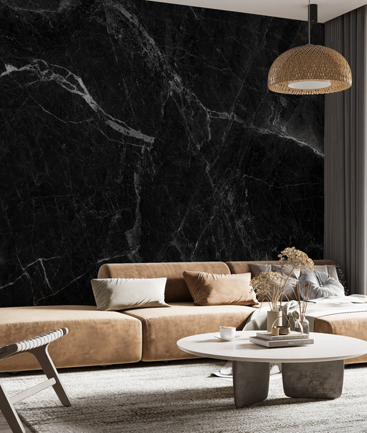 Mármol Gris Carbón Cetas Blancas