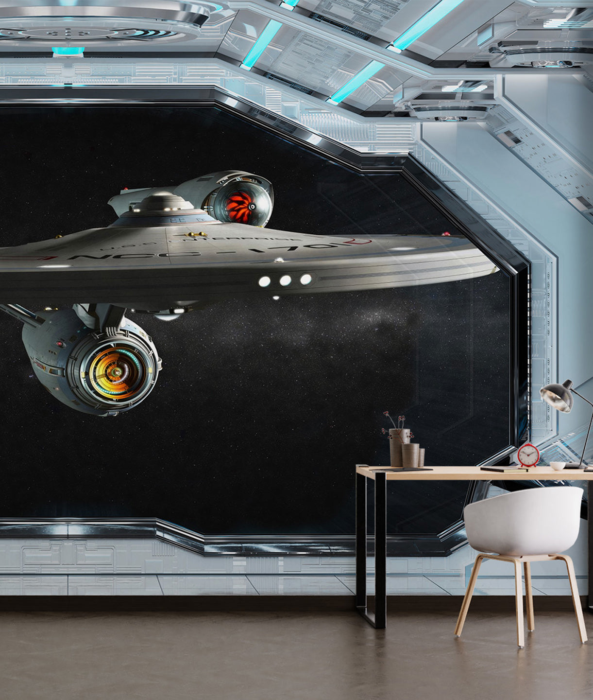 Interior Nave Espacial con Vista