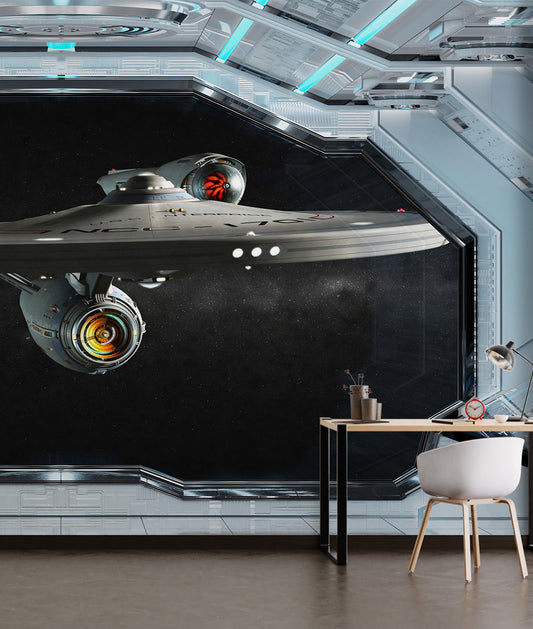 Interior Nave Espacial con Vista