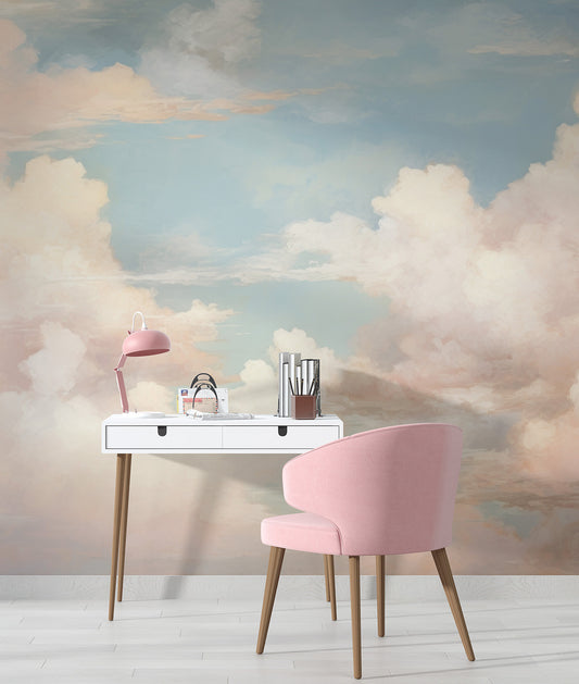 Pintura Cielo y Nubes Pastel