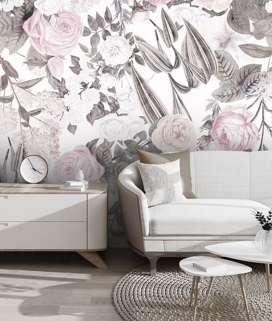 Elegante Patrón Flores y Plantas III