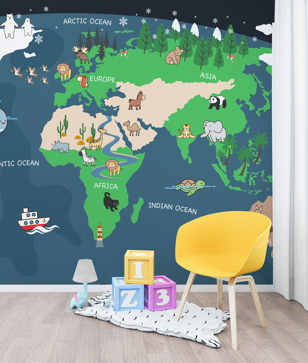 Mapa Mundi Curveado