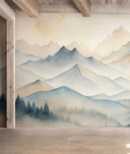Arte Japonés Paisaje Acuarela I