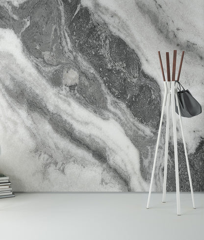 Elegante Mármol Carrara Gris y Blanco