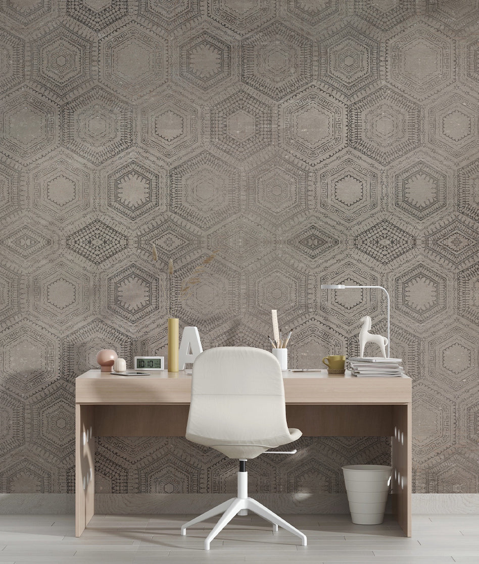 Patrón Geométrico Estilo Mármol I