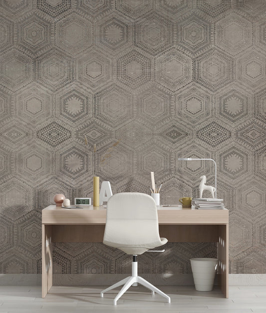 Patrón Geométrico Estilo Mármol I